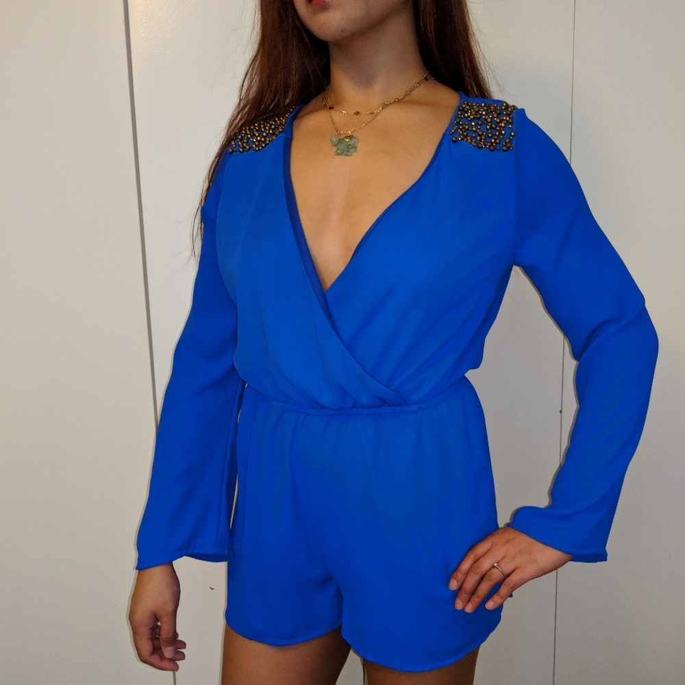 Royal blue romper